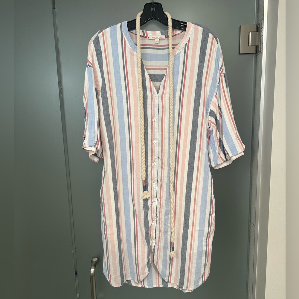 NWOT- SKIES ARE BLUE-sz: small- linen dress